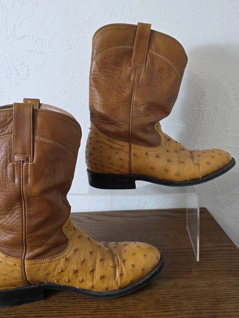 Vintage Cuadra Limited Edition Full Quill Ostrich Roper Cowboy Boots Men's 8.5 U